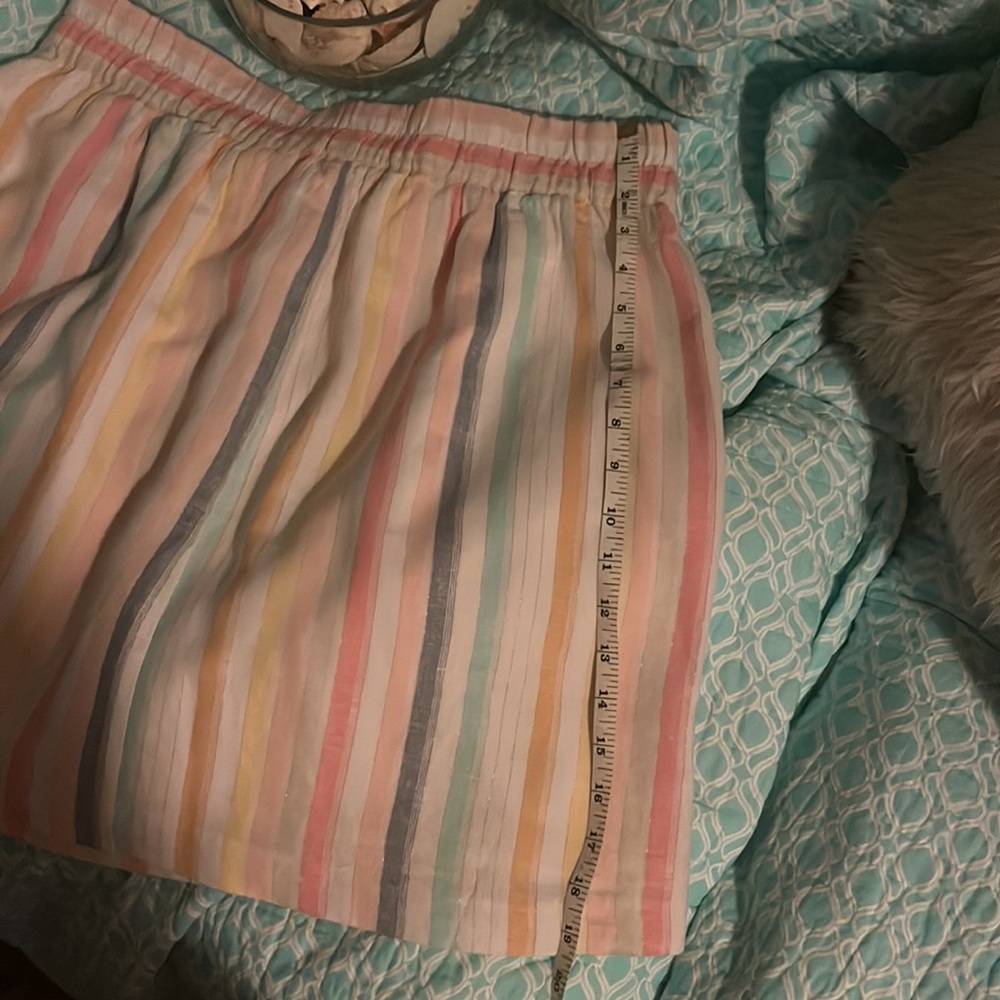 Loft Pastel Striped Linen Skirt LP - Picture 5 of 6